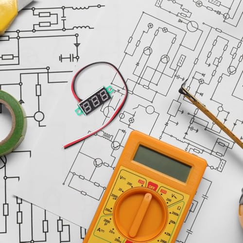 OSALADI Amperemeter DC4-30V 0-10A aktuelle Anzeigetafel Meter LED-Digital-Amperemeter-Board-Modul Mini Plattentisch