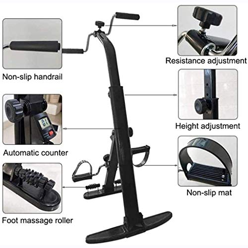 Image of Portable Pedal Exercise Folding Exercise Bike For Arm And Leg, Portable Pedal Exerciser Fitness Equipment Leg Trainer For Elderly Upper And Lower Limbs Rehabilitation Training