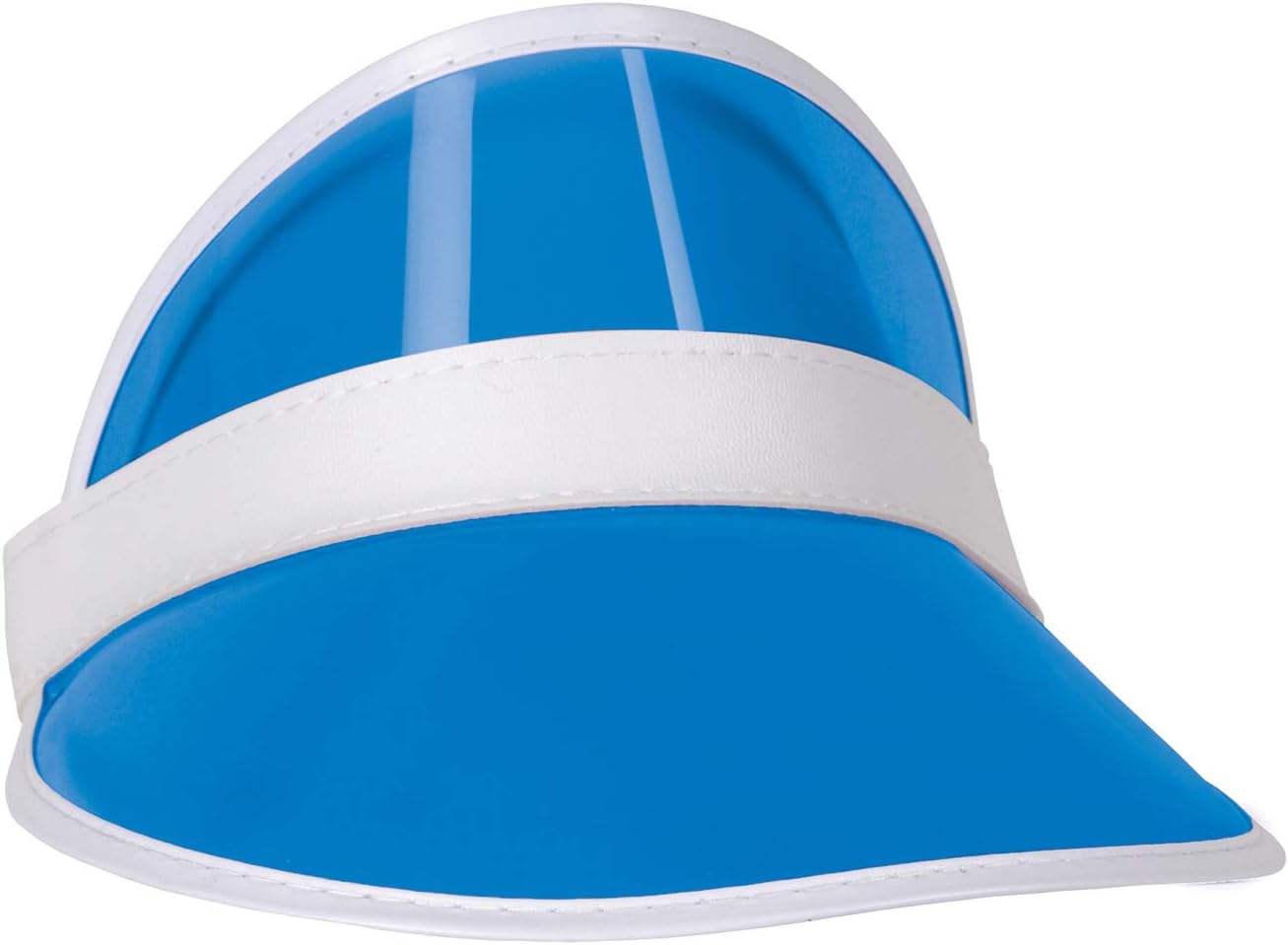 Beistle Clear Blue Dealer’s Visors – 4 Pack, Transparent Plastic Sun Visors, Lightweight Headwear for Casino Events, Themed Celebrations & Group Activities, One Size Fits Most Adults