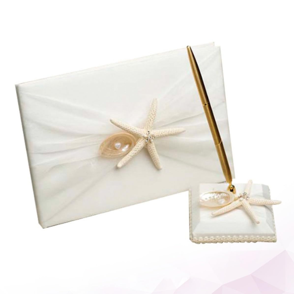 Guest Book e Registrazione Messaggi e Matrimonio Stile Spiaggia con Copertina Bianco , Tracciamento Presenze Cerimonia e Festa Nuziale Cerimonia Festa Nuziale