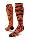 Red Lion 7914K5UT Safari Acrylic Athletic Socks, Orange & Black - Medium