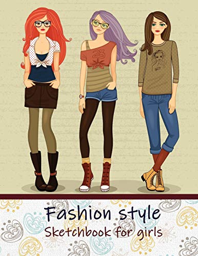 Fashion Style Sketchbook for Girls: Create Your Own Style, Easy Way to Sketch your Fashion Design, 110 Large Pages with Figure Templates, Size 8.5 x 11 image 3
