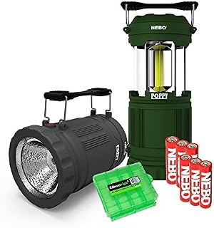 EdisonBright 2 Pack Nebo Poppy 6555 (Black/Green) Combination LED 300 Lumen Lantern