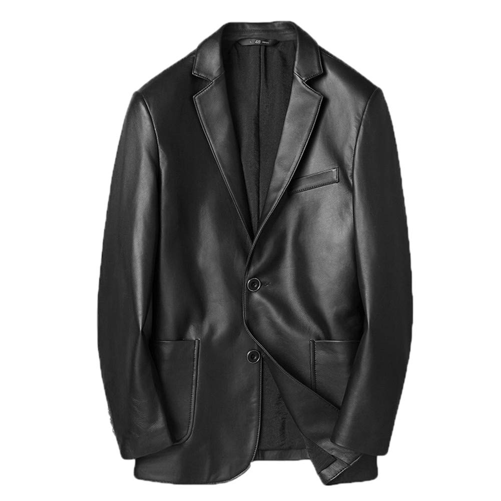 ジュンメン　レザーテーラードジャケット　 羊革 テーラードジャケット 黒 L Amazon | [JINLUN] レザージャケット メンズ テーラード