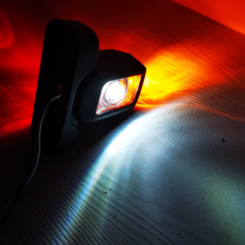 10-30 V Truck per Camion per Automobili Caravan Furgone 3 Faccia Rossa Ambra Rosso 4 Marcatore A LED Light Contorno Lampexternal Lampexternal 24V,Single