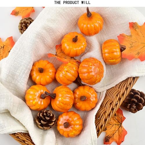 12 Pieces Foam Pumpkins, Simulation Modeling Compact Size DIY Surface Lightweight Halloween Pumpkins,Multi-Scenario Adaptation Reusable Easy to Clean Fall Decorations for Home Indoor Outdoor - image 7