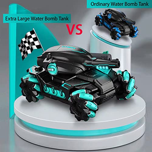 Xximuim Rc Tank Car, 2.4G Electric Watch Remote Control Water Bomb Tank Car Stunt Multiplayer Battle Toy Car, Can Drift Horizontally, 360° Stunt Rotation，Great Gift Toy For Boys #TOP3