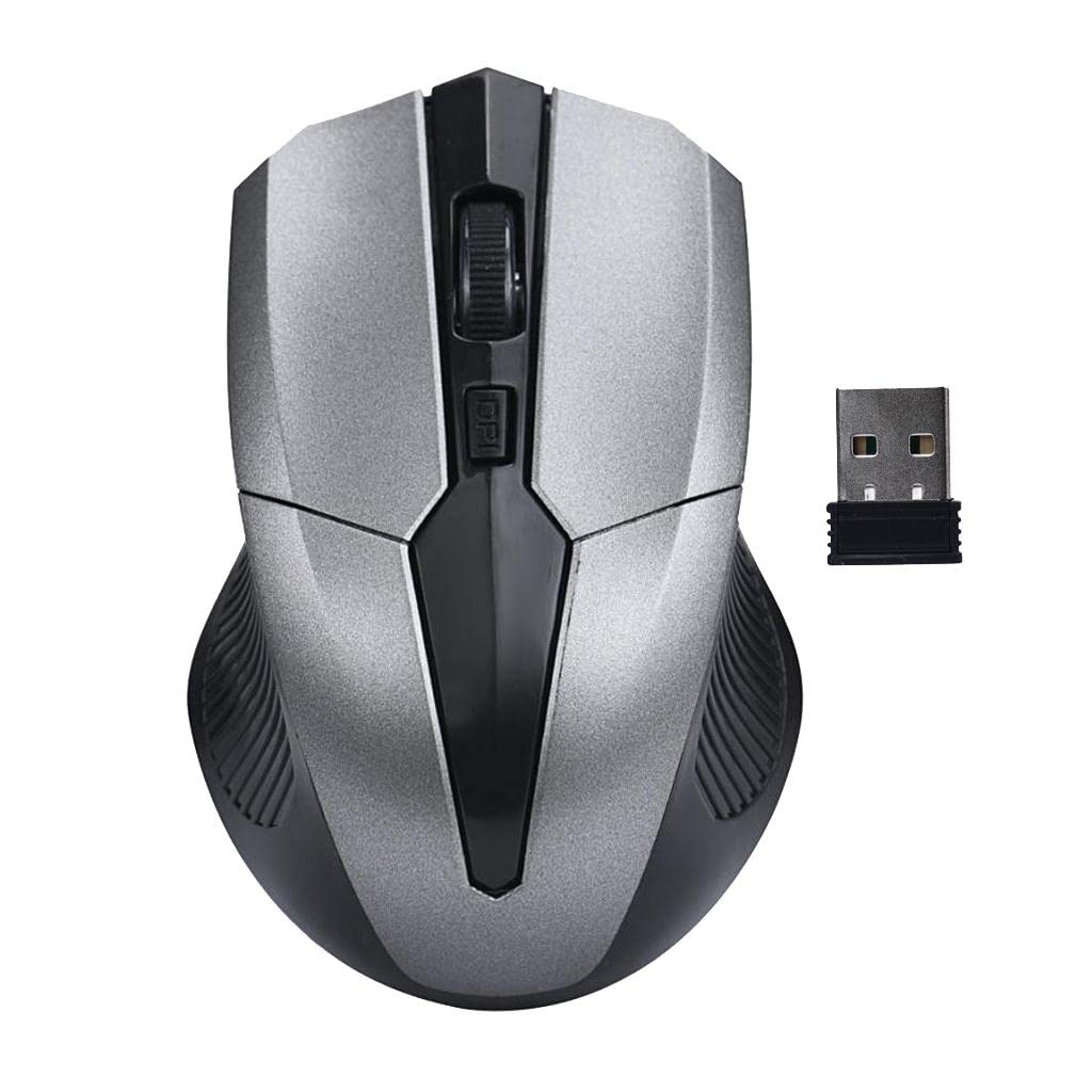 2.4 G High Precision Wireless Optical Mouse Receiver Win/Mac/Android Gray