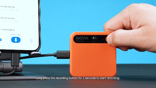 BOYA Notra AI Voice Recorder, Ambient/Phone Call/Bluetooth Capture