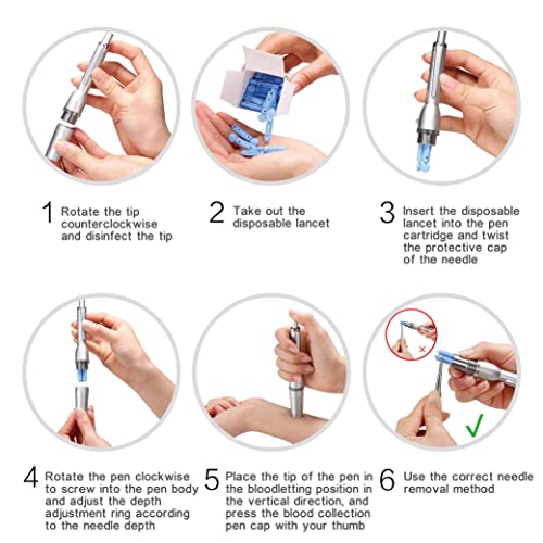 Lancing Device Of Three Needles For Safety Sterile Acupuncture And Cupping With Two Box 100Pcs 23G Lancet #TOP6