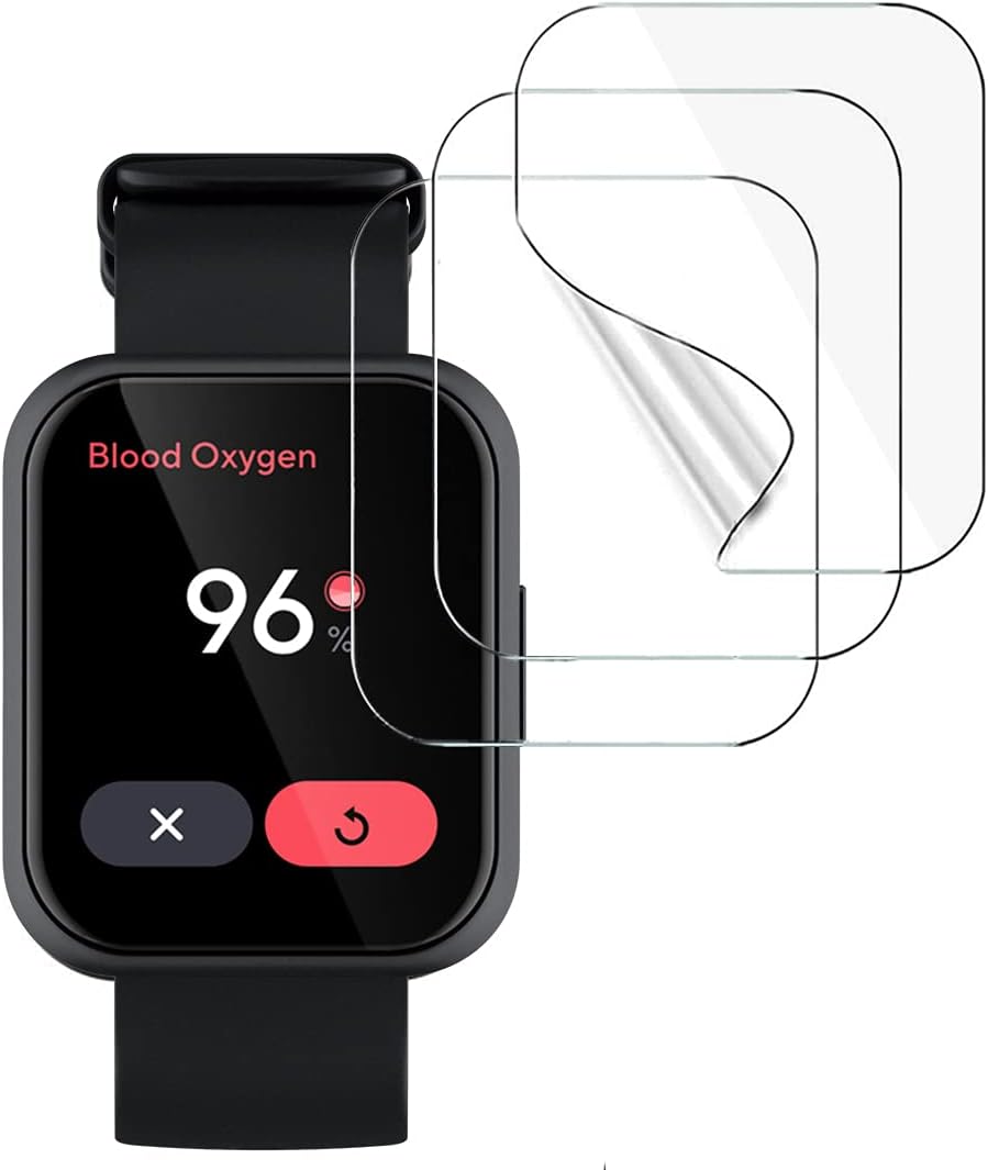 Screen Protector for Wyze Watch 47mm, Full Coverage Anti-Bubble HD Clear Film for Wyze Smart Watch, Waterproof/Scratch Resistant/Bubble Free (3 pack)
