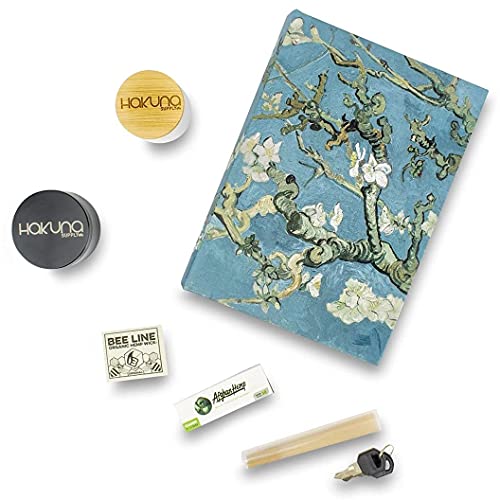 Hakuna Supply - Locking Book Storage Box Bundle - Discreet Storage Lock Box Accessories Combo Kit (Almond Blossom) #TOP7