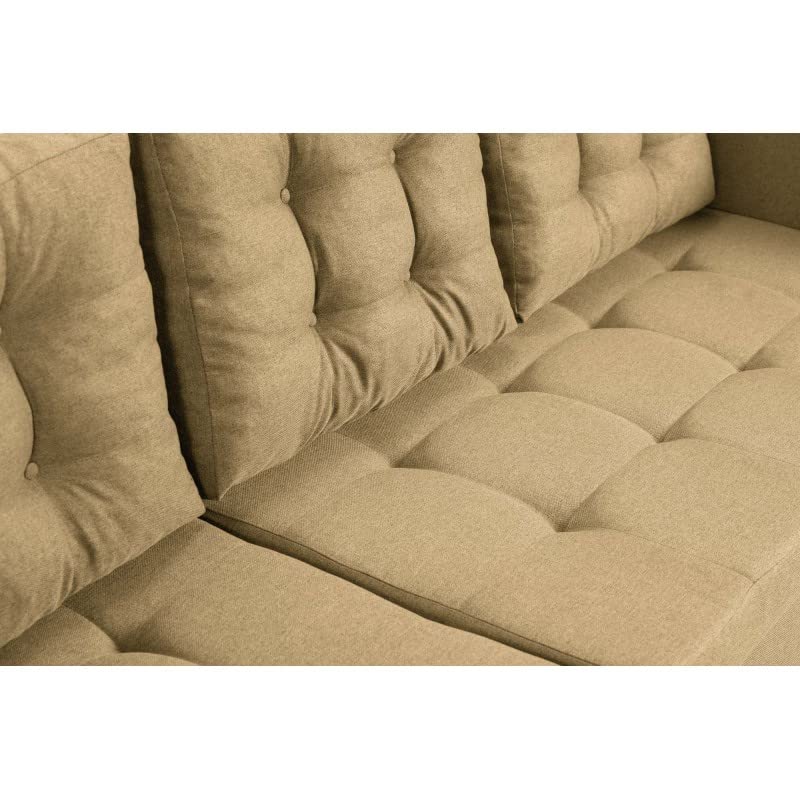 bonni Ecksofa Oslo mit Schlaffunktion, Eckcouch, Schlafsofa, L-Form Sofa, Polsterecke mit Bettkasten, Klappsofa, Schlafcouch, Bettsofa, Couchgarnitur, Sofagarnitur (beige) – Bild 5