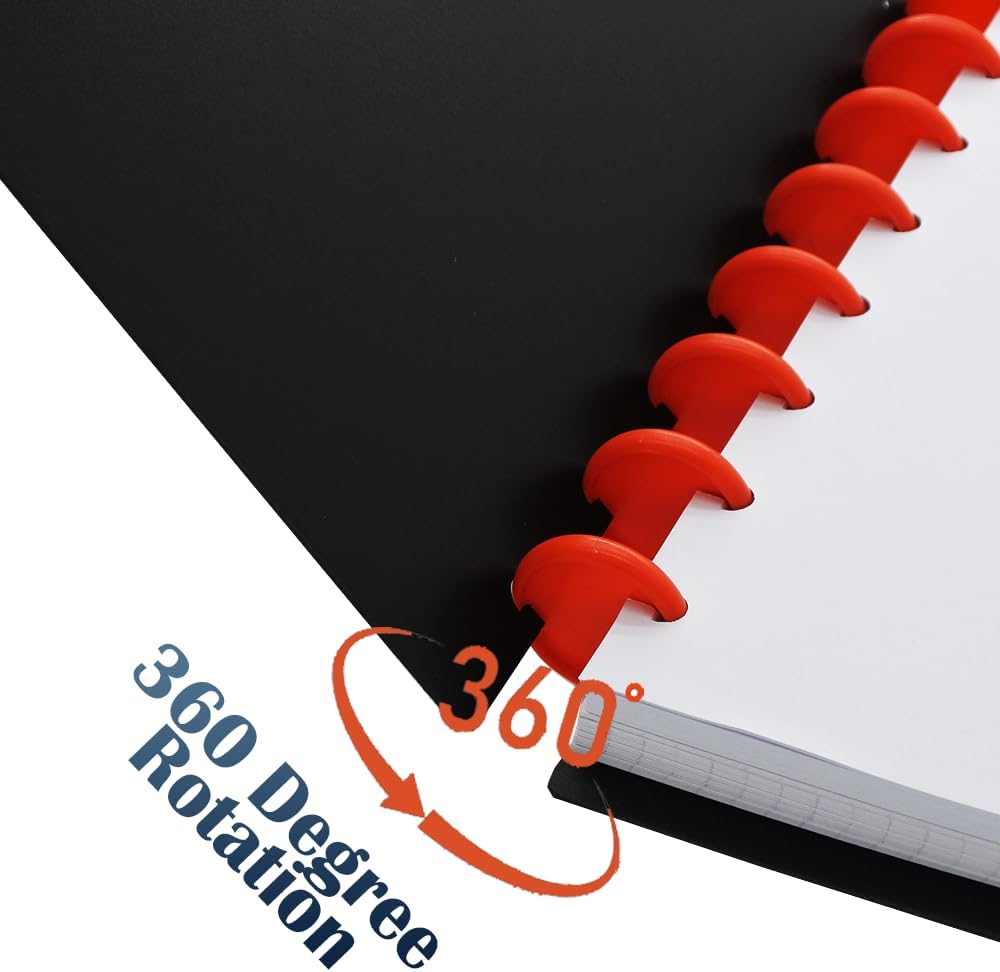 3 Set Letter Discbound Covers for Happy Planner Black Compatible with Circa Arc TUL and Happy Planner(Black,Letter)