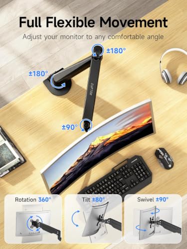 Image of Suptek Single Monitor Arm Fully Adjustable for 17-34-35 Inch Screens
