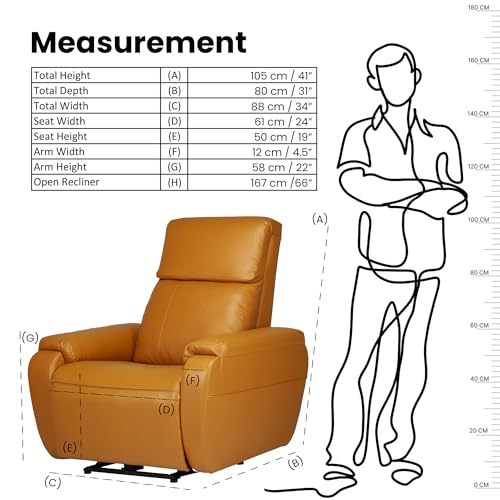Image of Zeus Motorized Recliner | Premium Leatherette Upholstery | Single Seater Recliner Sofa for Office, Corporate & Hospitality | Ergonomic, Sleek & Space-Saving Design | 18 Months Warranty