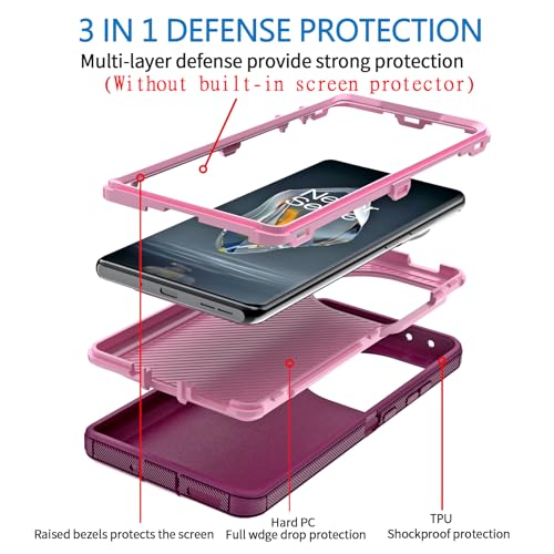 Coque OnePlus 12R 5G rigide violette avec finitions haut de gamme ajustées - 3