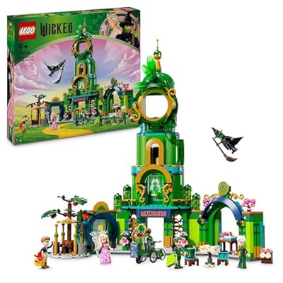 LEGO Wicked Bienvenidos a Emerald City Ciudad de Juguete de Colección con Torre Mini Muñecas de Glinda y Elphaba Regalo para Niñas Niños y Fans de la Película Musical de 9 Años o Más 75684