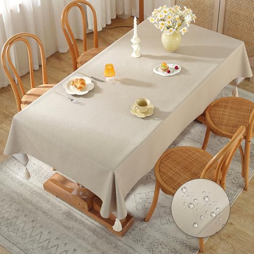 Catálogo de Venta de Manteles favoritos de las personas. 43 Maxgeen Manteles para Mesa Rectangular Impermeable,Mantel para Mesa de 6 Personas,Mantel Lino Antimanchas,para el Hogar, Restaurante,Cocina,Hotel,Cafetería (Marrón claro-140 *...