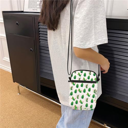 Pickles Lover Inspired Crossbody Bag Powered By Pickles Small Sling Bag Housewarming Pickle Canning Season Gift3
