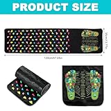 Weciau Foot Massage Mat, 35×120cm Foldable Reflexology Mats, Acupuncture Mat for Feet, Limitation Stone Foot Massage with Chart for Feet Relaxation and Fatigue Relief - Image 2