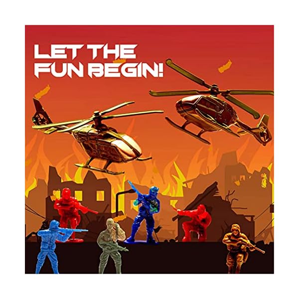 JaxoJoy 200-Piece Army Men Military Set - Cool Mini Action Figure Play Set w/Soldiers, Vehicles, Aircraft & Boats - Pretend WWII Army Base & Military Toy Figurines for Boys - Image 7