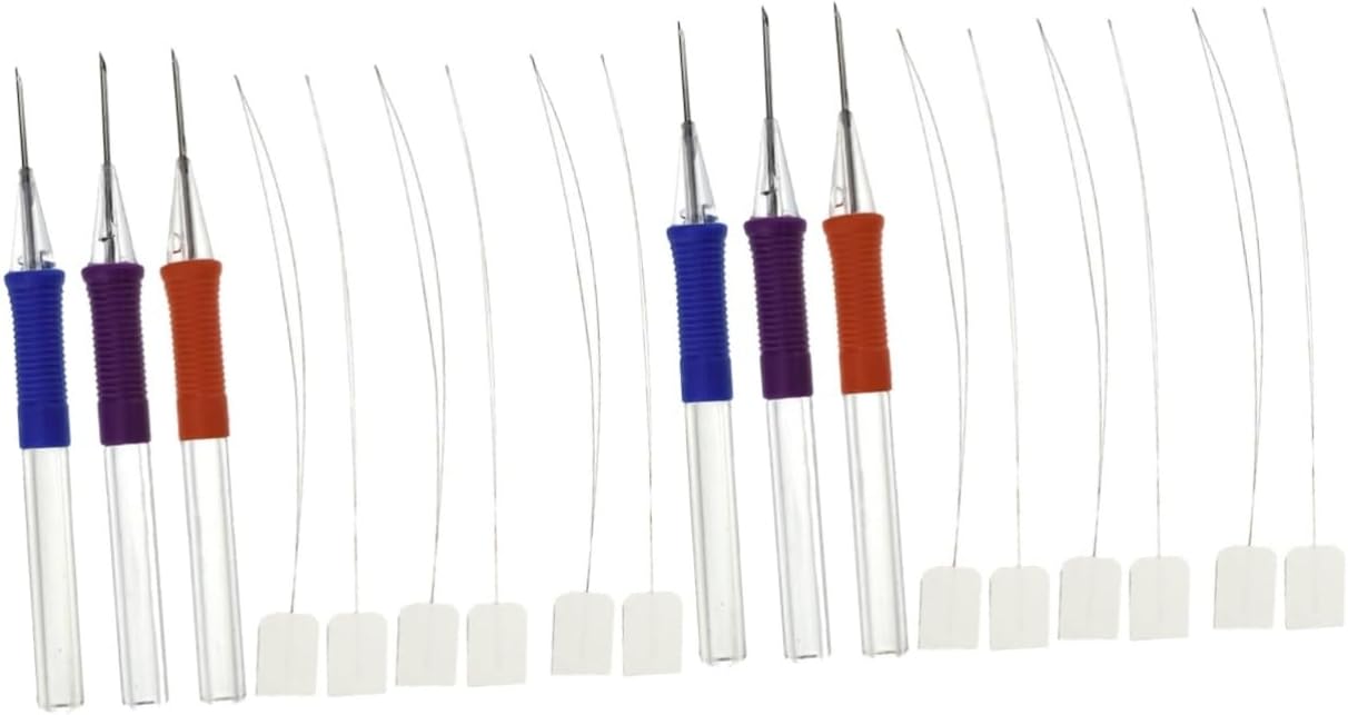 Lurrose 2sets Embroidery Pen Punch Needle Kit Needlework Pens and Threading Steel Wires for Easy Felting and Stitching for Crafting and Needlework Projects