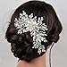 Produktbild Handcess Kristall Hochzeit Stirnbänder Silber Blume Kopfschmuck Strass Blätter Braut Haarschmuck für Frauen und Mädchen