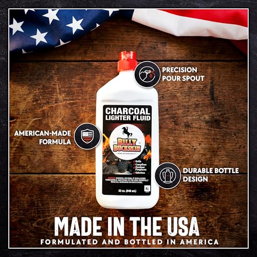 Image of Billy Buckskin Charcoal Lighter Fluid, Clean Burning, 1 Quart, 1-Pack
