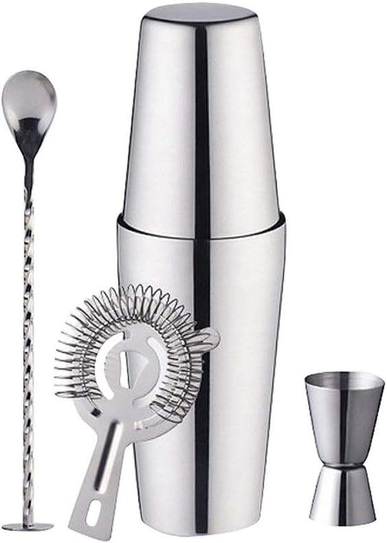 VIDI Bartender Set for Professional Bartenders and Family Bars,5 Piece of Cocktail Shaker