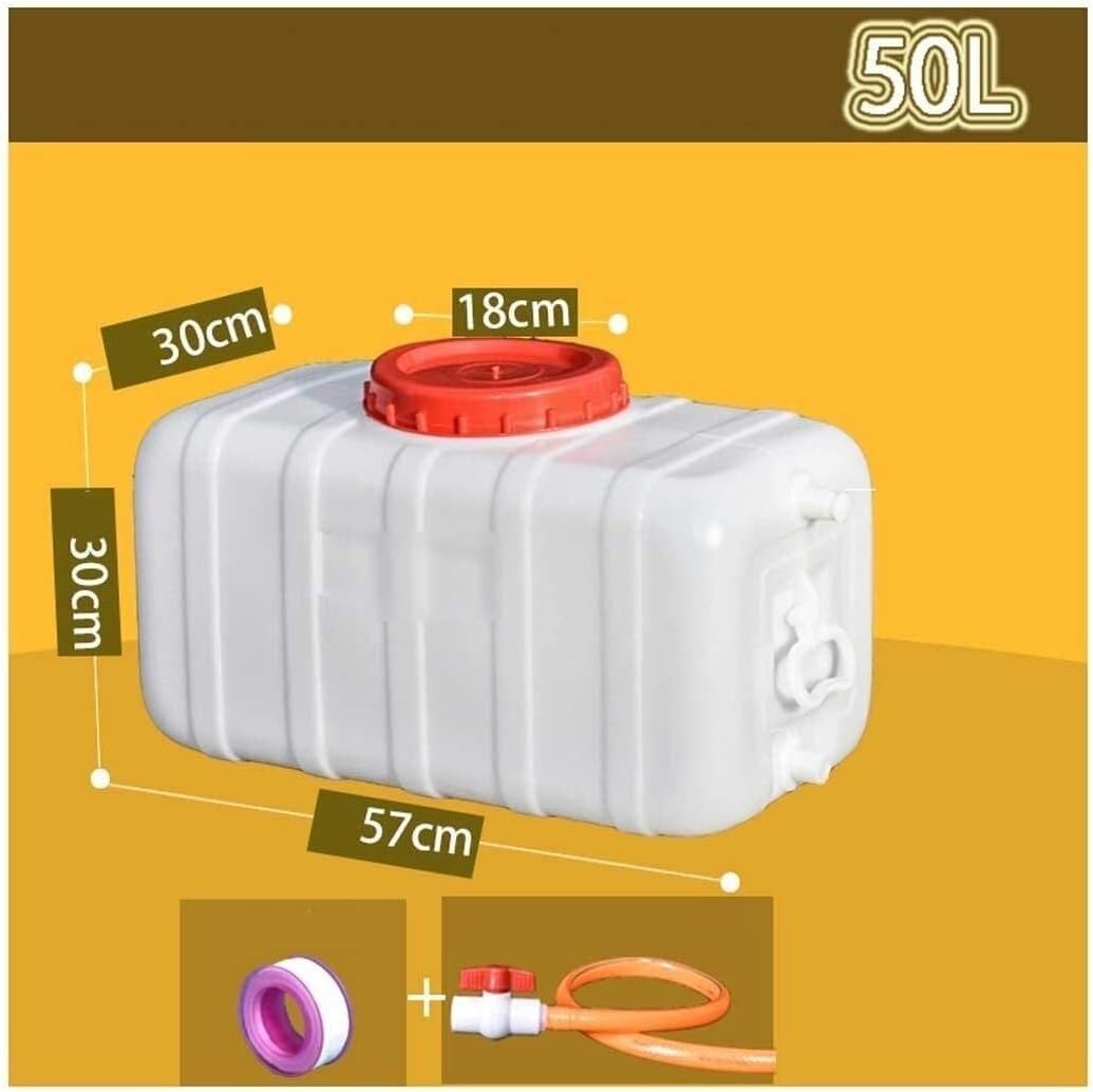 Food Grade Thick Plastic Water Tank - Comfortable Carrying Rain Barrel for Camping, Outdoor Storage, and Emergency Preparedness