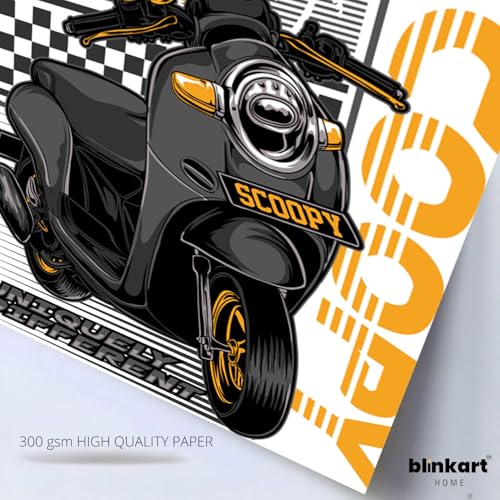 Image of BLINKART Honda ScoopyCar Posters Sticker Gift Items for Boys Room Wall Decor || Comes with Double-Sided Tape|| Decoration Bedroom Living Room Office Studio Decor | 12x18 In (A3) - CAR-255