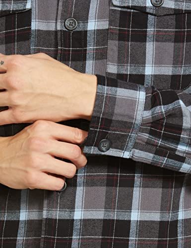 Image of The Indian Garage Co Men Regular Fit Checkered Full Sleeves Spread Collar Double Flap Pocket Casual Over Shirt