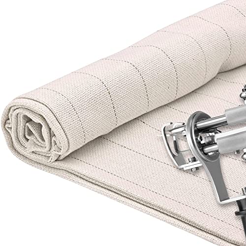 Nicuvlad 1 x 5 m Primär-Tuch, Primär-Mönchs-Tuch mit markierten Linien, gelbe Linien alle 5 cm, Trägerstoff für die Verwendung von Teppich-Tuftpistolen, Breite 5 m, Musselin-Stoff Cover