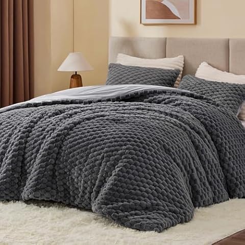 BEDELITE Fluffy Queen Comforter Set Cover