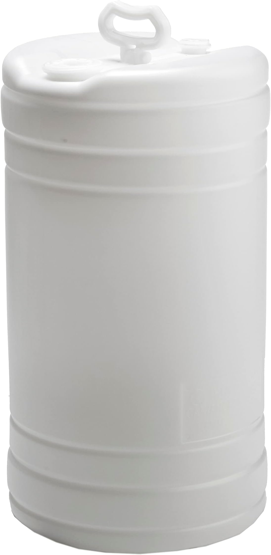 Hudson Exchange 15 Gallon Tight Head Drum with 2" & 3/4" Fittings, UN Rated, Food Grade BPA Free HDPE, Natural