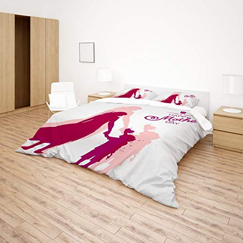 Housse de couette microfibre avec 2 taies d'oreiller pour lit double - 5