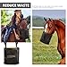 2 Pcs Horse Feed Bag Comfort Breathable Mesh Feed Bucket Heavy Duty Feed Bag with Adjustable Strap and Waterproof Bottom for Horse Feeding Supplies Muzzle Feed Bag, Medium (Black)