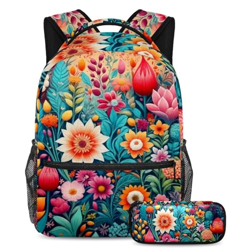 Sac à dos fleurs Art Fresh Colors idéal pour les étudiants actifs
