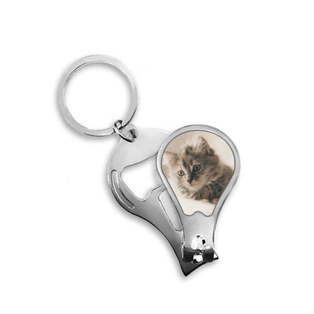 Coupe-ongles chat gris DIYthinker avec coupe-cuticules pour manucure - 4