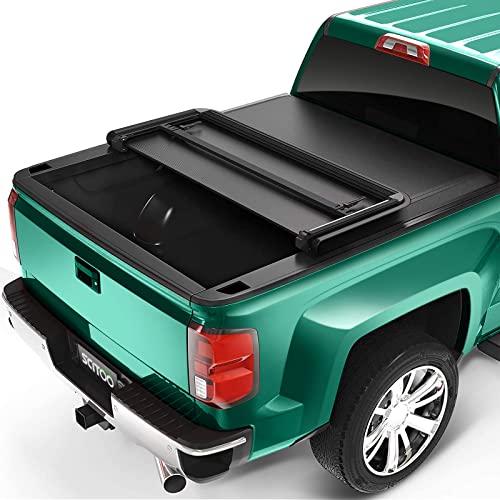SCITOO Truck Bed Cover Kit Soft Tri-Fold Tonneau Cover Fits for Ford Ranger 2019 Styleside 5FT Bed Truck Cover