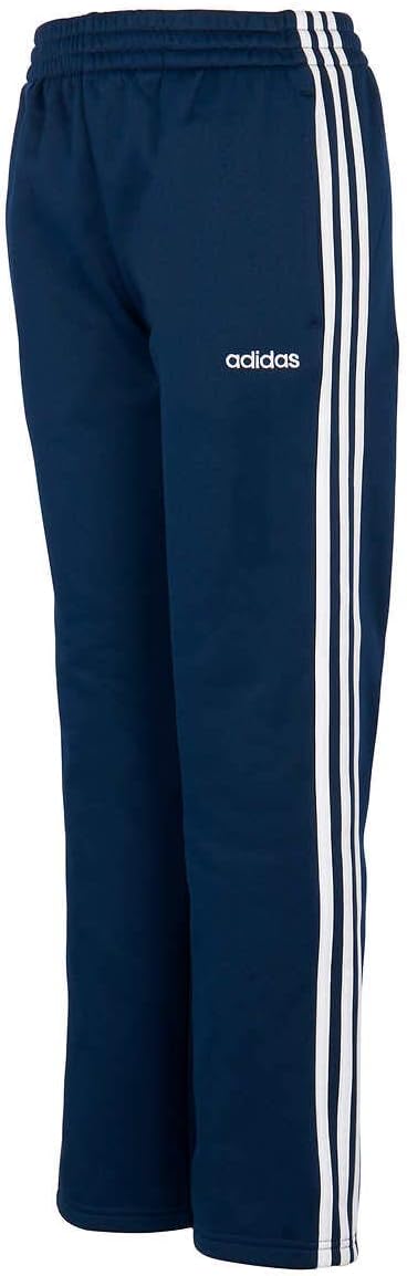 adidas Youth Boys Tech Fleece 3-Stripe Straight Leg Pants (Navy/White Stripe, Small-8)