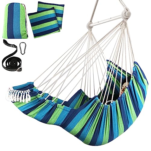 Chihee Sièges Suspendus Chaise Hamac Balançoire Suspendue Coussins de Repose-Pieds Sangle de Suspension Mousqueton Inclus,Barre d'écartement en métal...