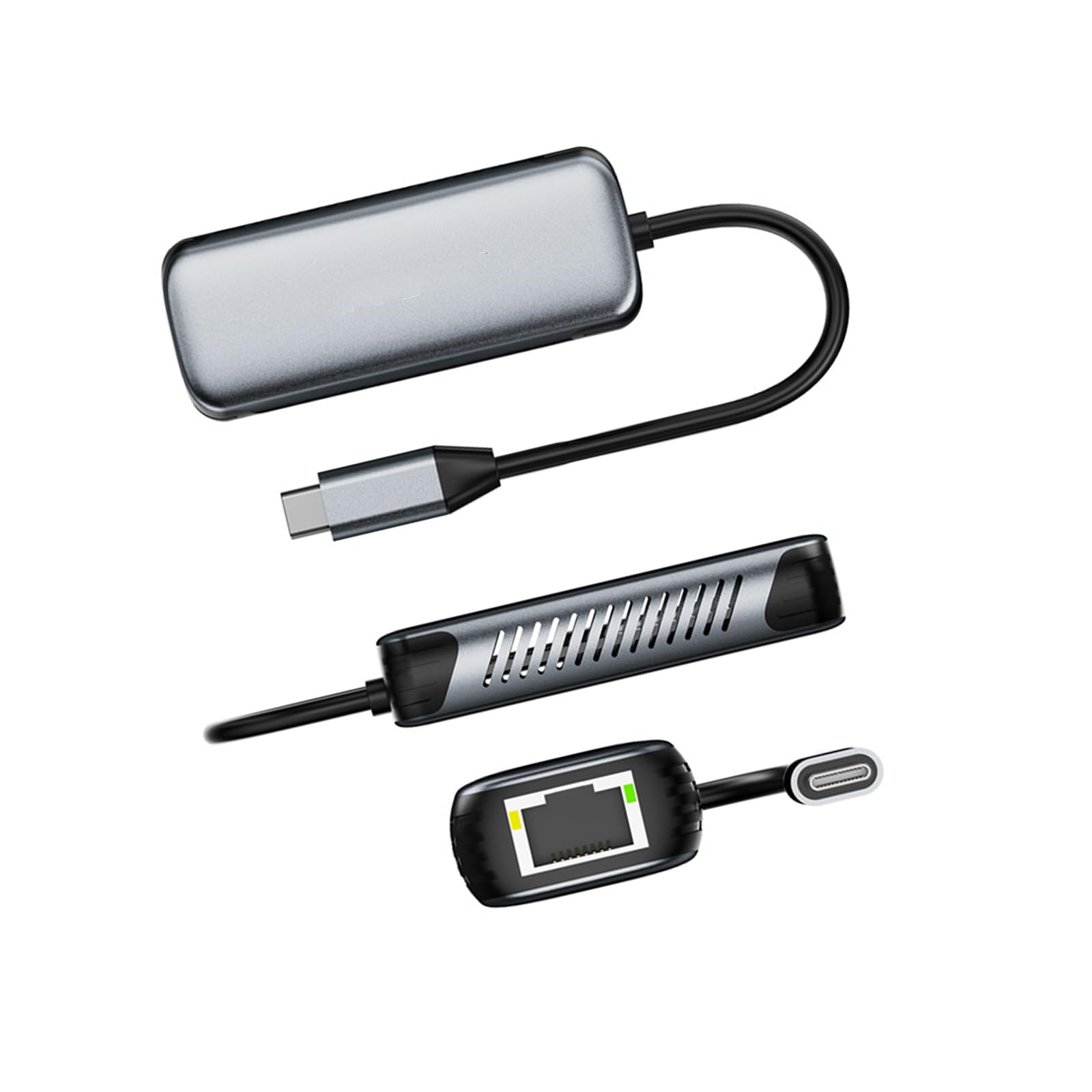 Adattatori Gigabit Ethernet da USB C a RJ45 in alluminio Dongle rete con cavo velocità da 5 Gbps per tablet portatile Adattatore da USB C a Ethernet