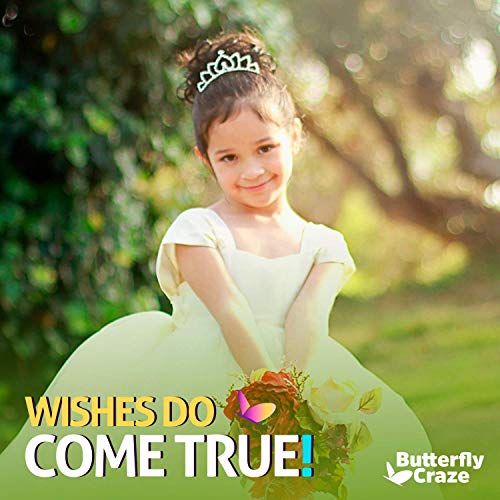 Butterfly Craze Princess Crown Comb Mini Tiara For Kids - Ideal For Wedding Entourage Like Flower Girls, Add A Touch Of Royalty To Your Child's Birthday Party, Perfect For Dress Up, Pretend Play #TOP7