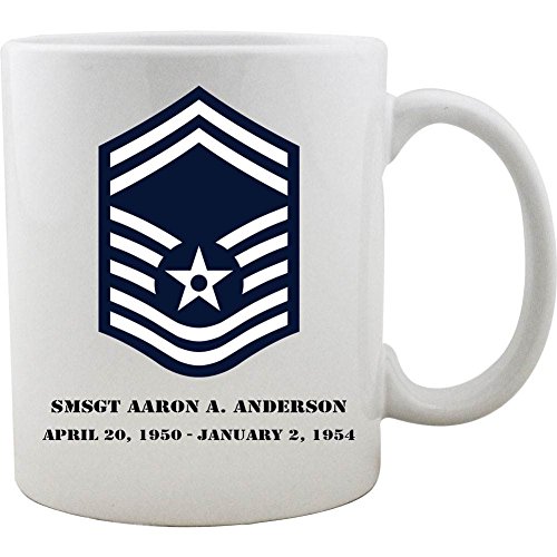 Taza de café personalizable rango Sargento Mayor