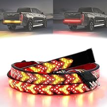 60 Inch Truck Tailgate Strip Light LED Bar Signal Break Reverse, Arrow Design Turn Signal Strip, Robust Weatherproof, Plug and Play Lights Strip Pickup Truck Head, 47in