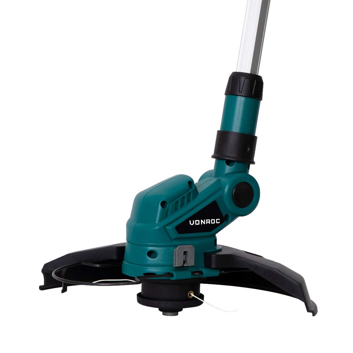 VONROC Desbrozadora 20V - VPower 20V (Excl. batería y Cargador) - 250mm - Carrete de Hilo Doble (2x4m) - Mango telescópico