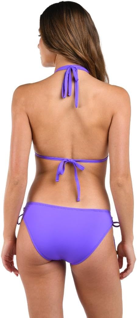Island Goddess Rouched Halter Bikini Swimsuit Top - Image 2