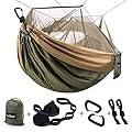 Sunyear Camping Hammock, Portable Double Hammock with Net, 2 Person Hammock Tent with 2 * 10ft Straps, Best for Outdoor Hiking Survival Travel